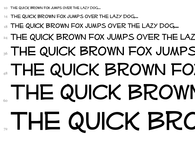 Mufferaw font waterfall